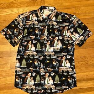 RSVLTS Black Graphic Button Down ShirtNational Lampoon Christmas Vacation NWOT